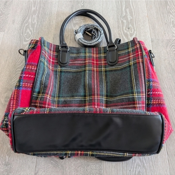 Dolls Kill Current Mood That's What You Get Plaid Tote Bag - Picture 3 of 12